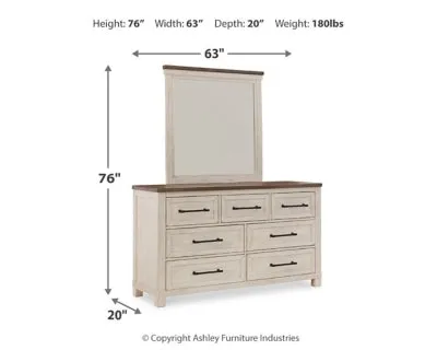 Brewgan King Panel Storage Bed with Mirrored Dresser, Chest and 2 Nightstands