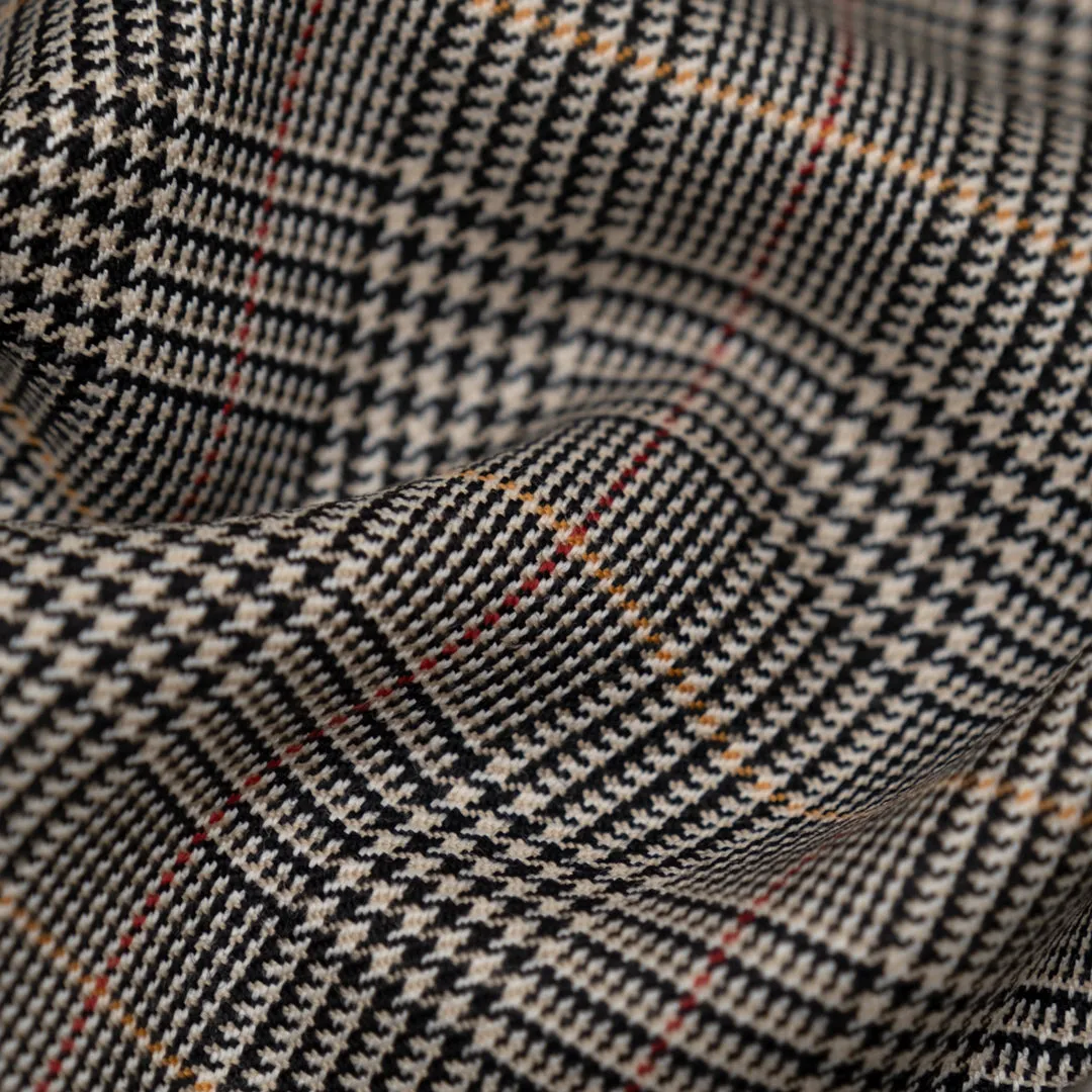 Deadstock Mini Glen Plaid Wool Suiting - Scholar