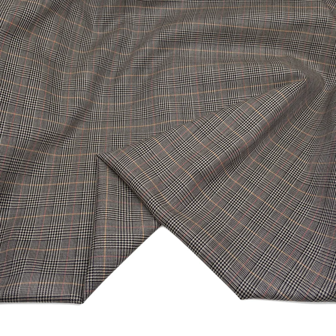 Deadstock Mini Glen Plaid Wool Suiting - Scholar