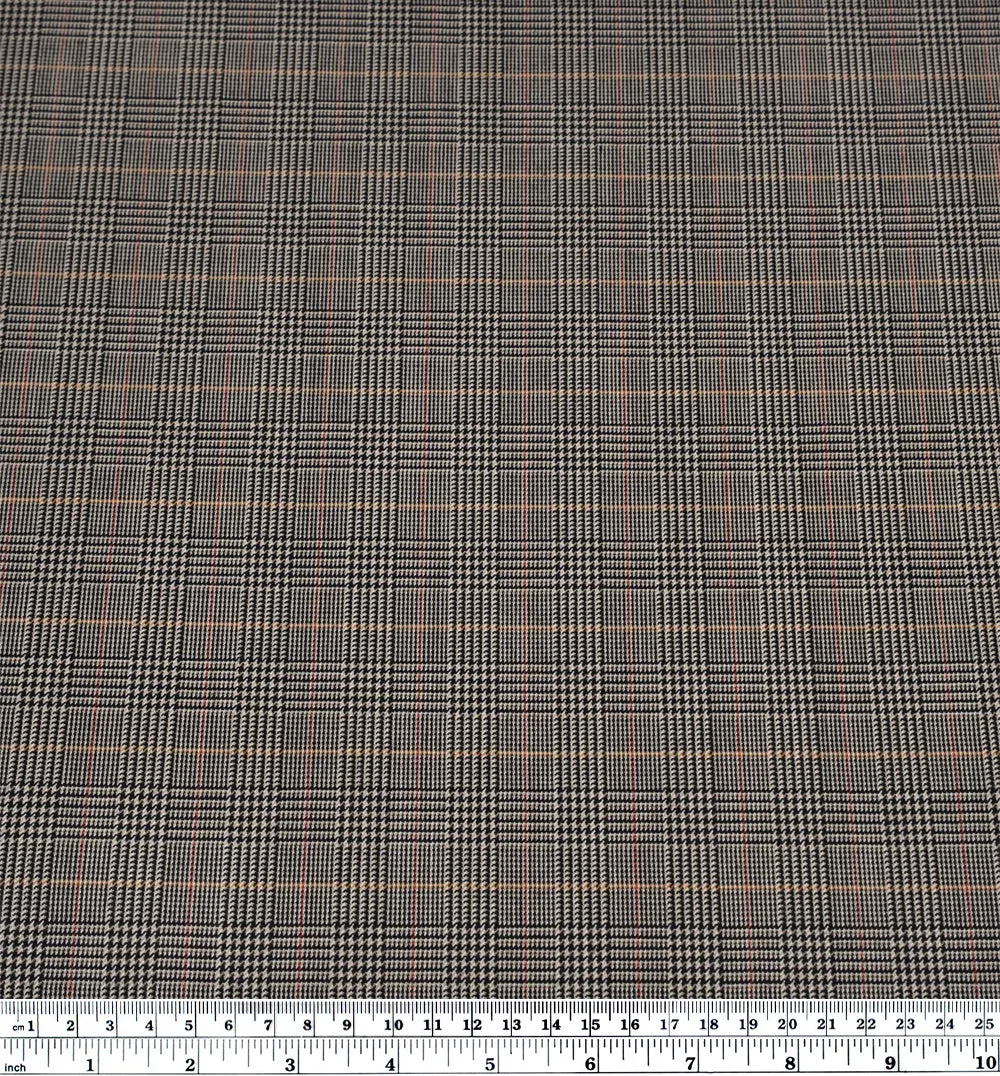 Deadstock Mini Glen Plaid Wool Suiting - Scholar
