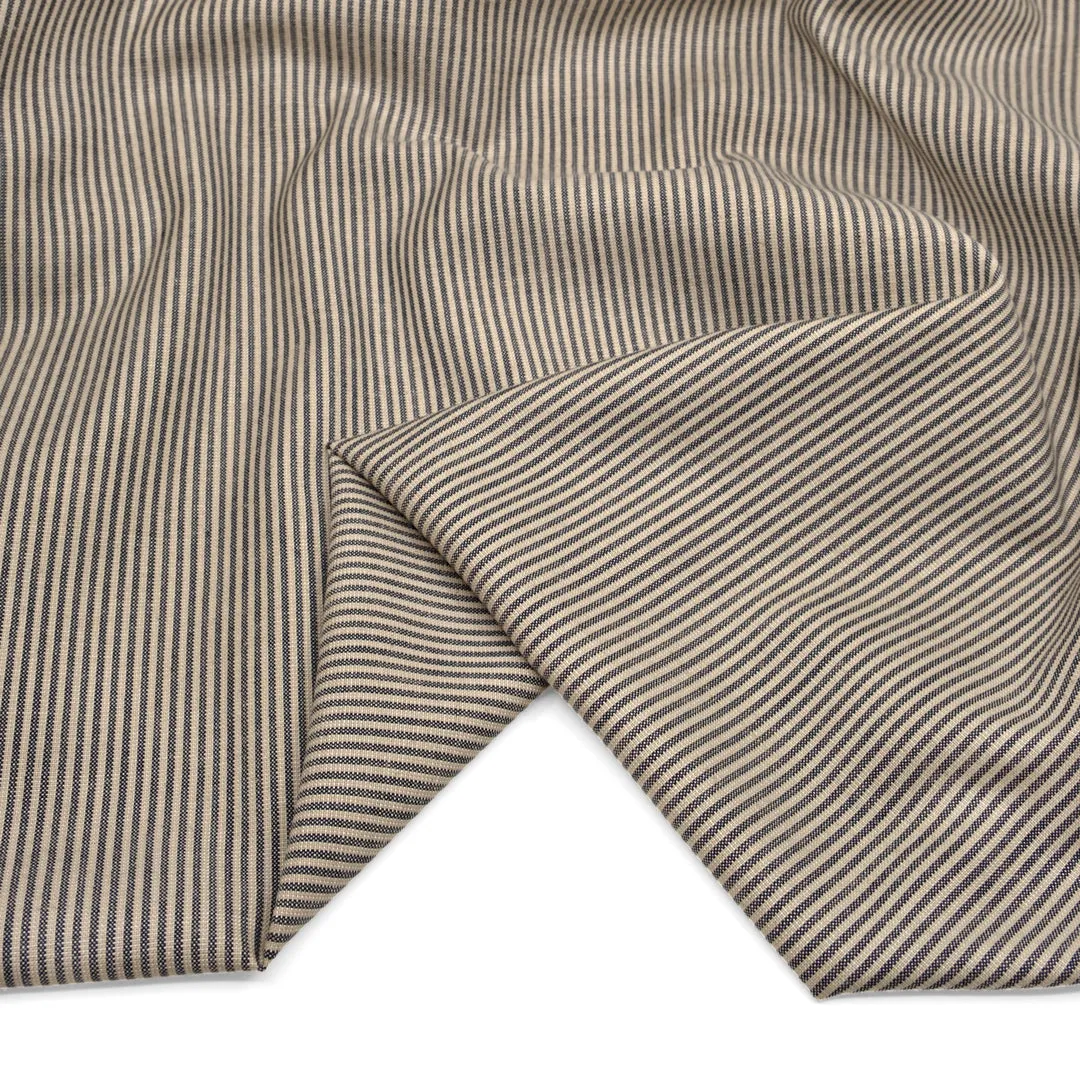 Deadstock Stripe Wool Blend Suiting - Hayride