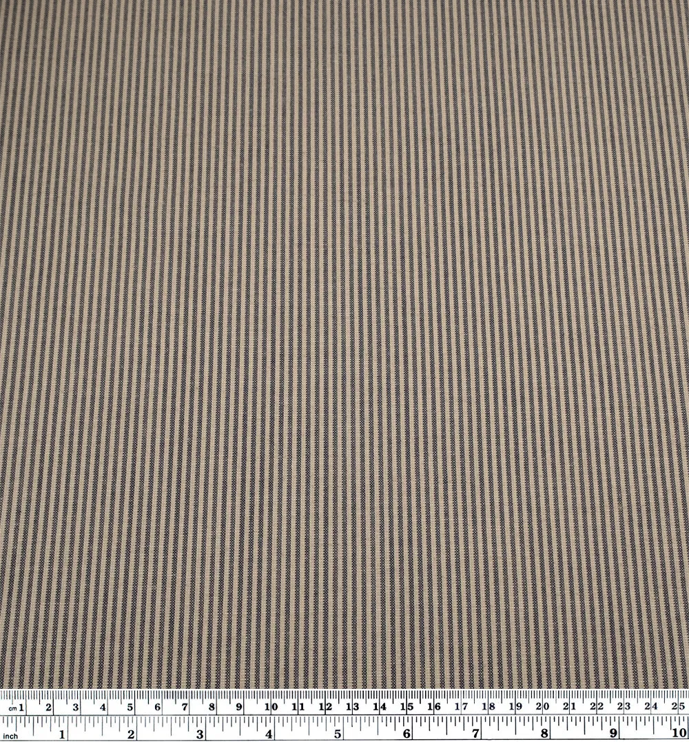 Deadstock Stripe Wool Blend Suiting - Hayride