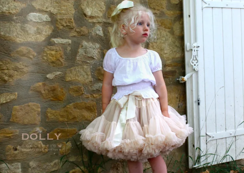 DOLLY by Le Petit Tom THUMBELINA pettiskirt ivory cream