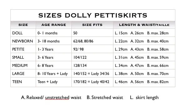 DOLLY by Le Petit Tom THUMBELINA pettiskirt ivory cream