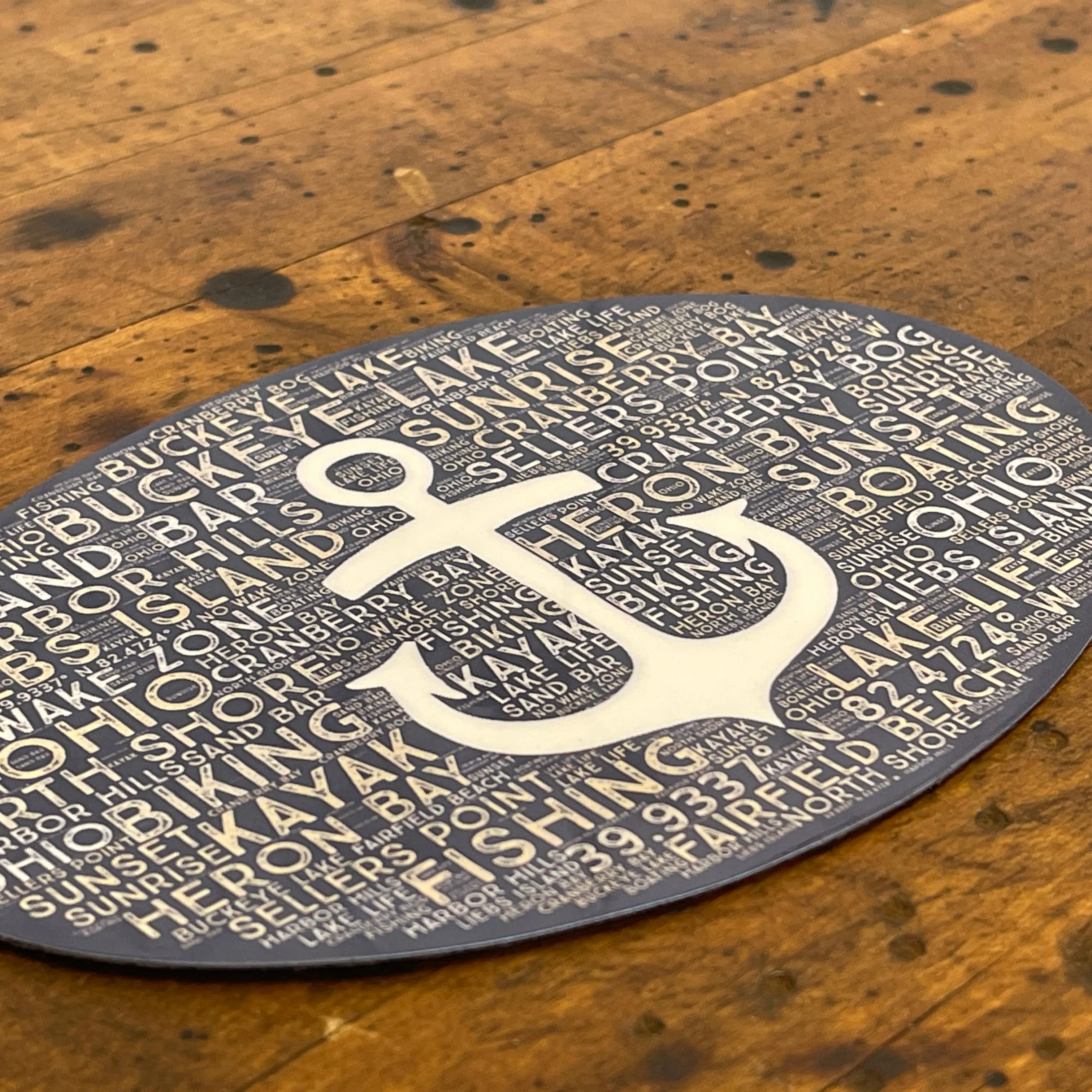 Inverse Anchor Icon Car Magnet