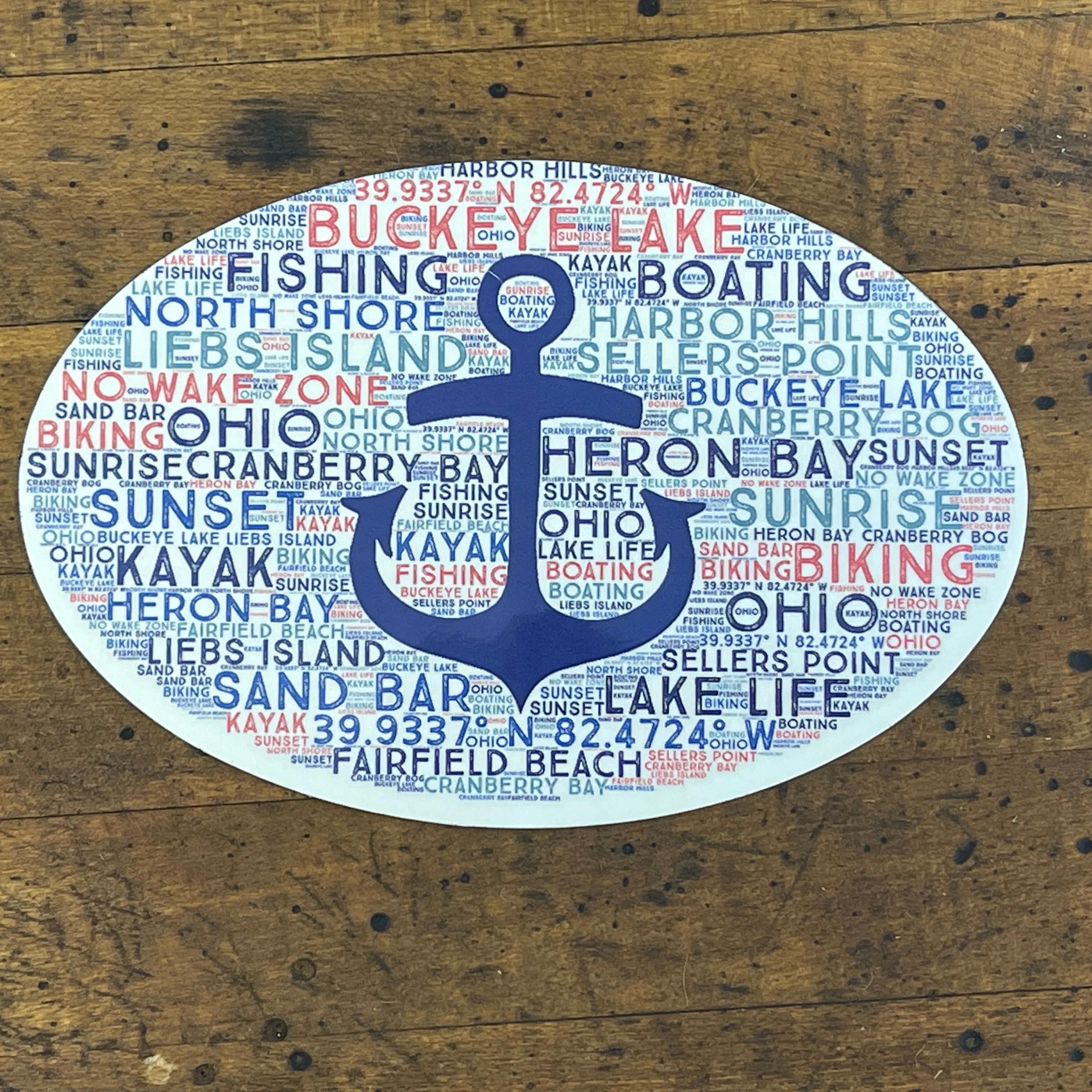 Inverse Anchor Icon Car Magnet