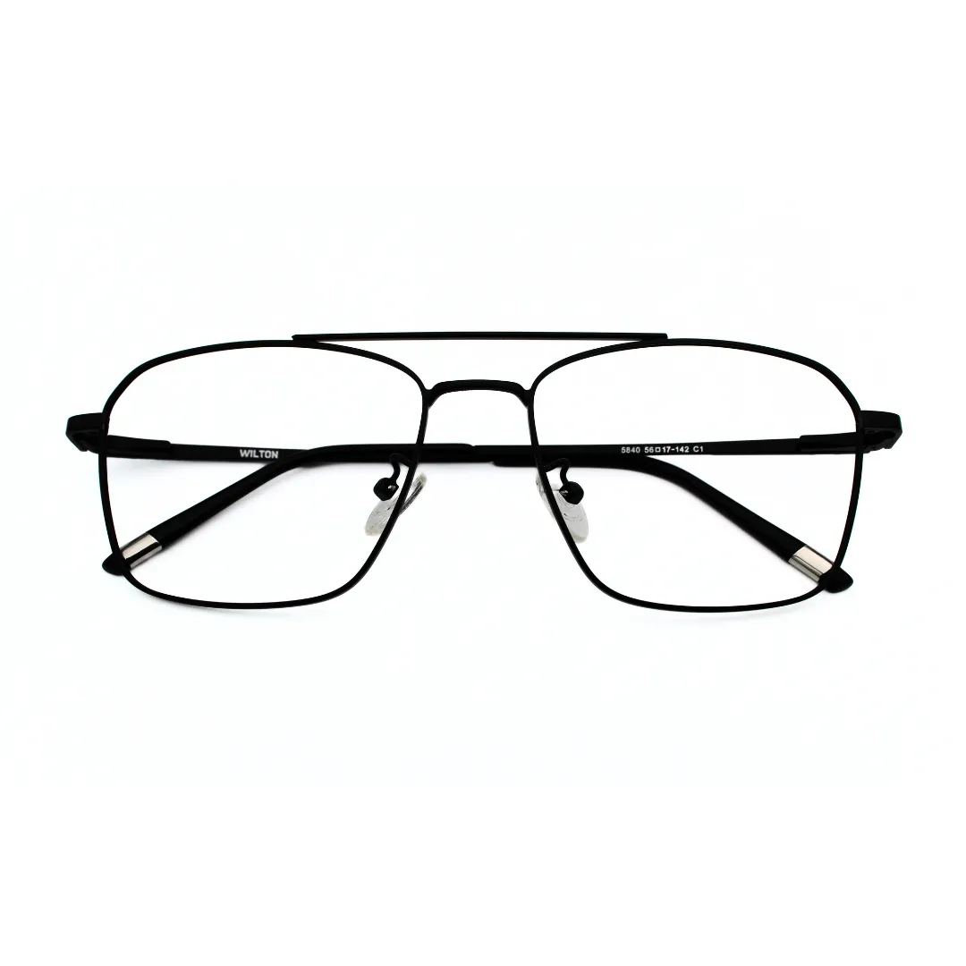 Jubleelens Metal Square5840 Square Matt Black - Black Eyeglasses Elevate Your Look with Sophisticated Style