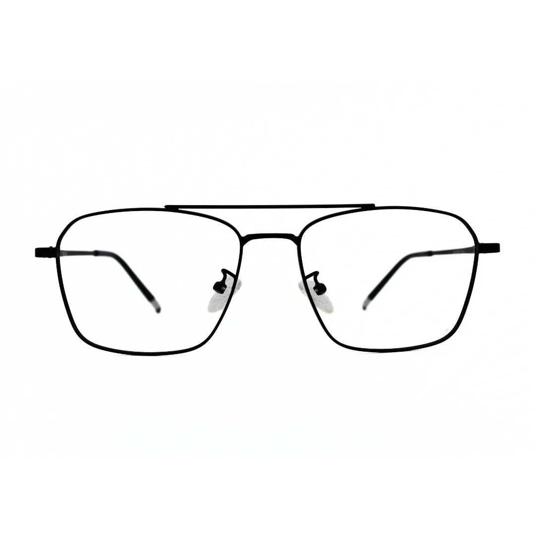 Jubleelens Metal Square5840 Square Matt Black - Black Eyeglasses Elevate Your Look with Sophisticated Style