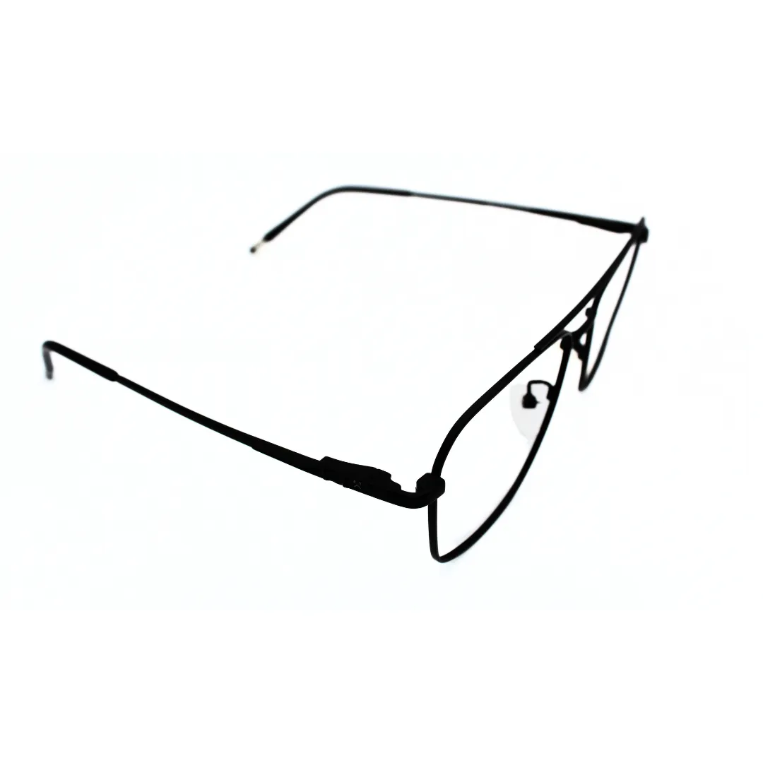 Jubleelens Metal Square5840 Square Matt Black - Black Eyeglasses Elevate Your Look with Sophisticated Style