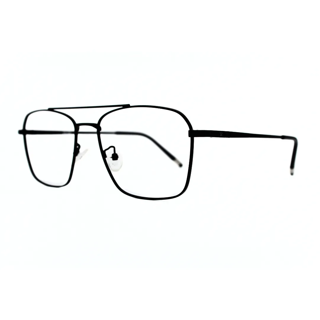 Jubleelens Metal Square5840 Square Matt Black - Black Eyeglasses Elevate Your Look with Sophisticated Style
