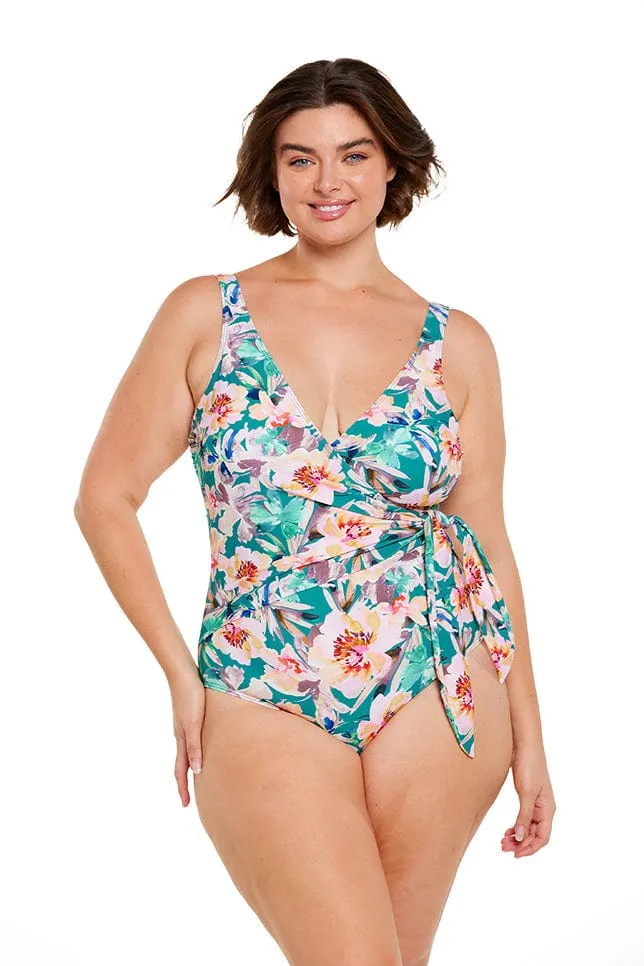 Maui Waist Tie Crossover One Piece