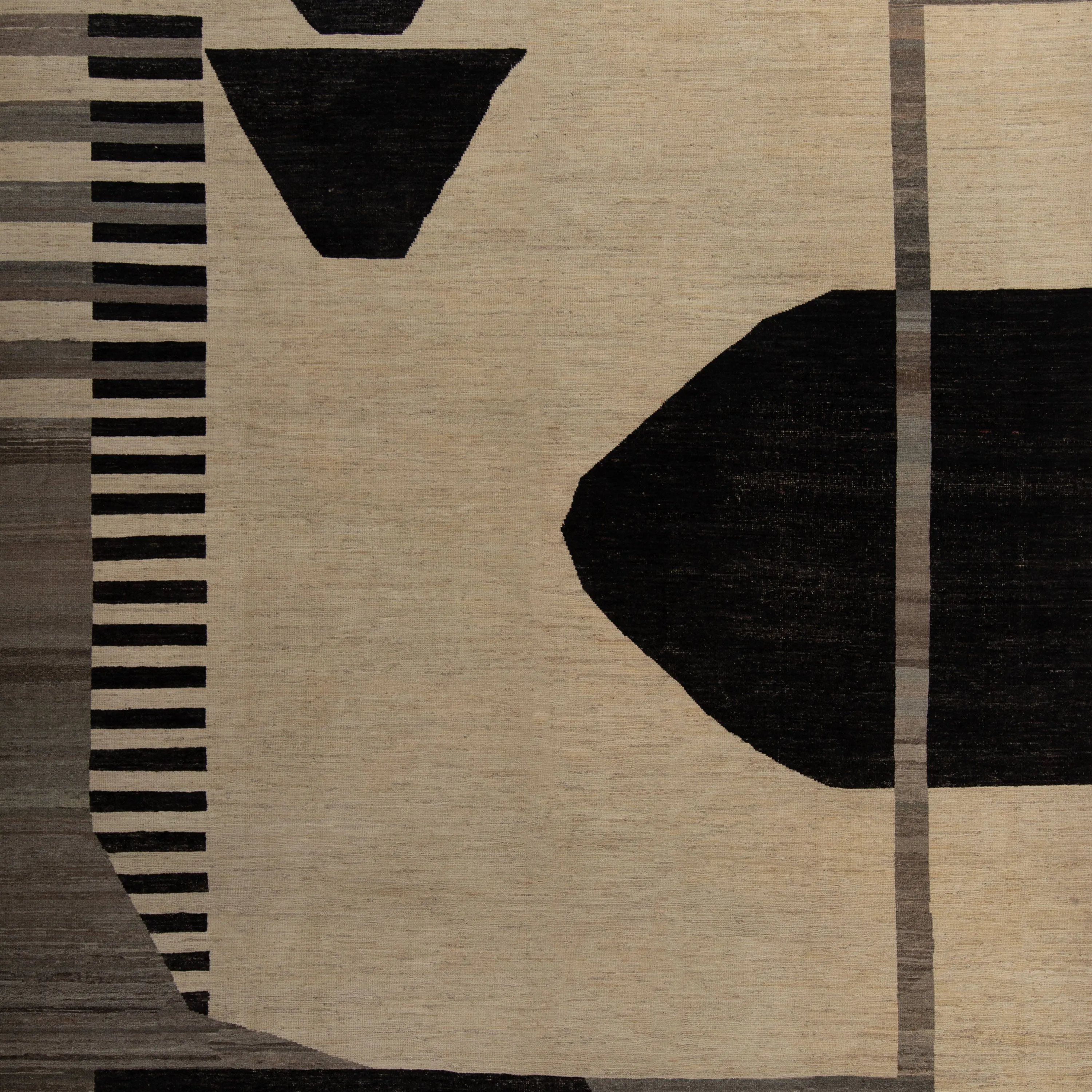 Natural Modern Wool Kilim - 10'5" x 14'3"