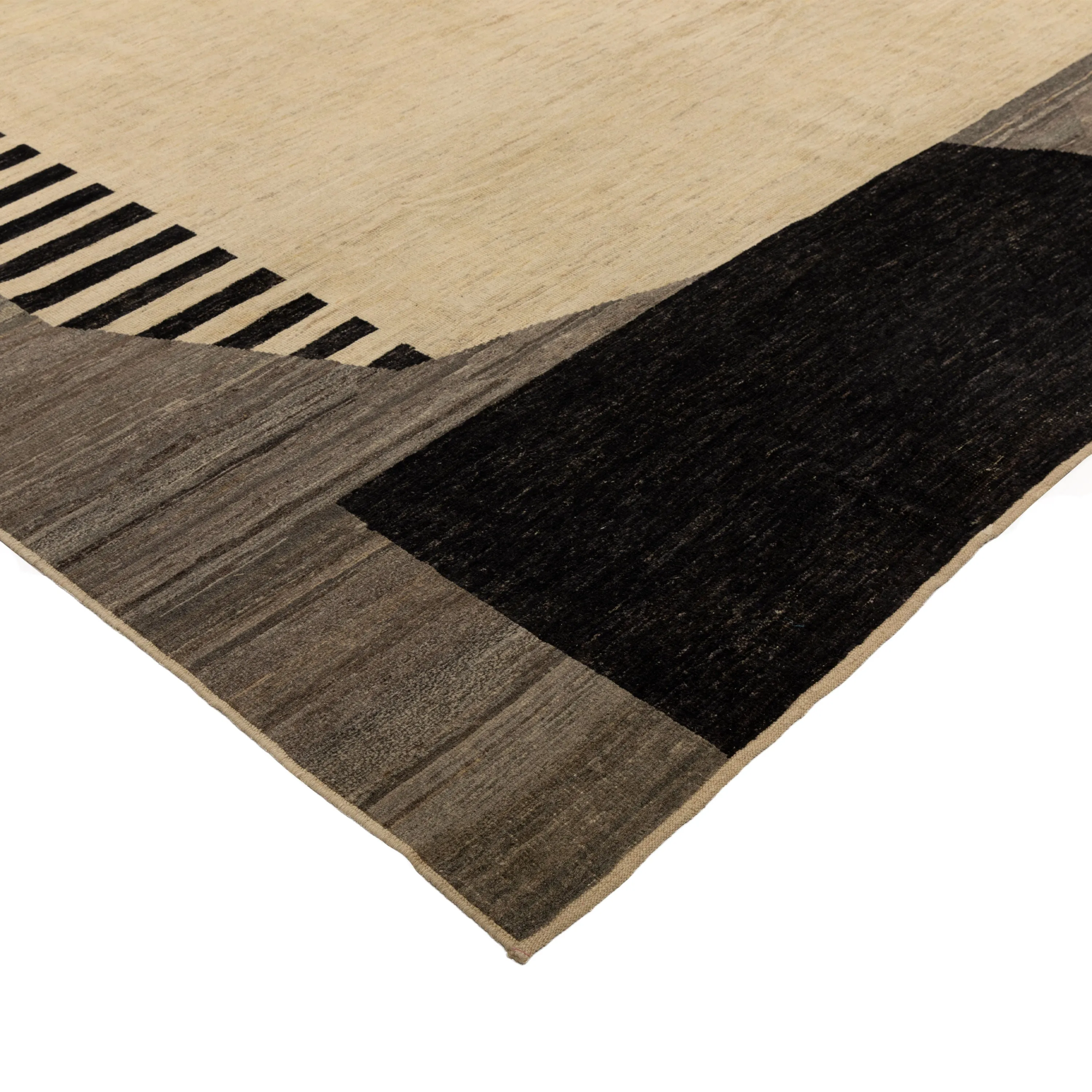 Natural Modern Wool Kilim - 10'5" x 14'3"
