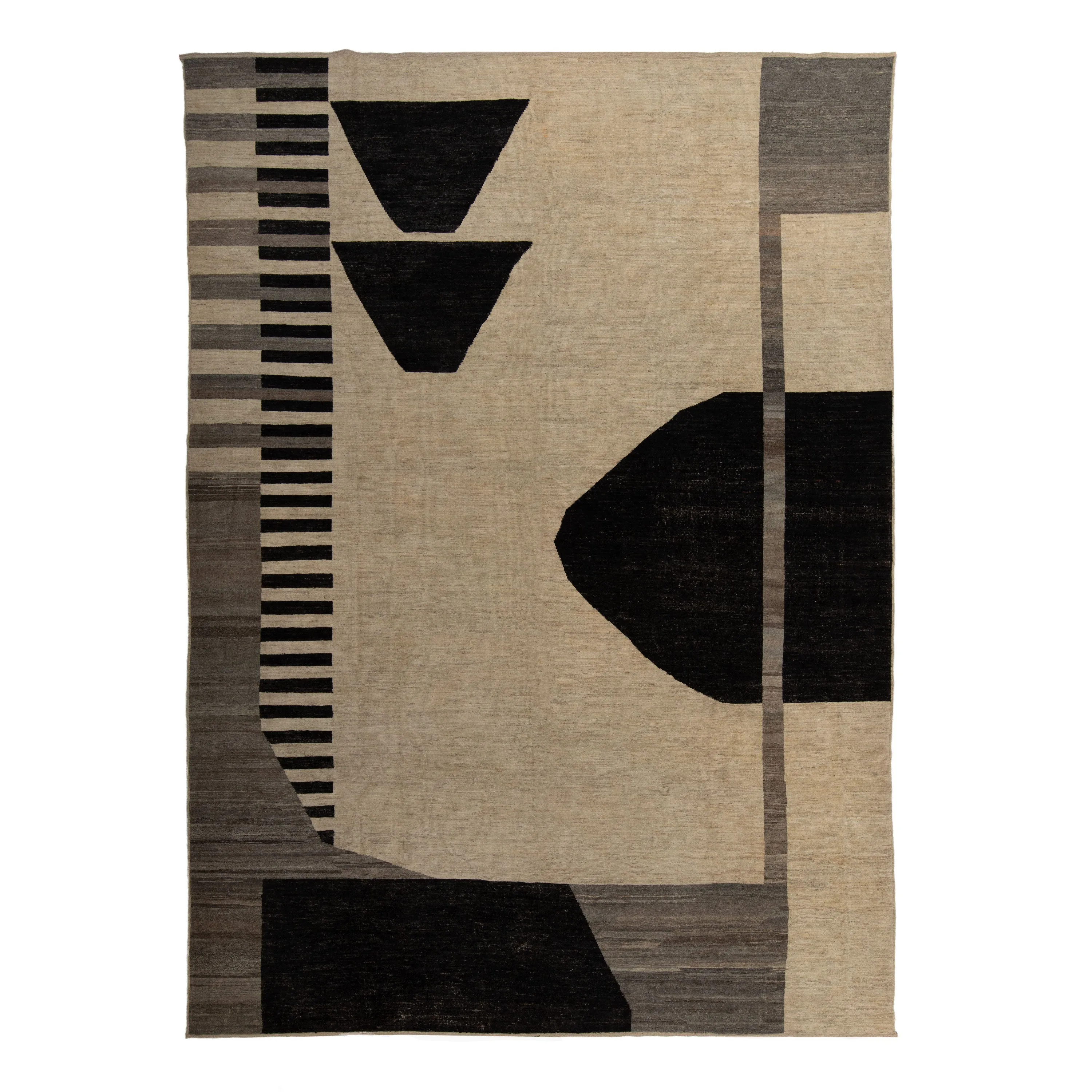 Natural Modern Wool Kilim - 10'5" x 14'3"