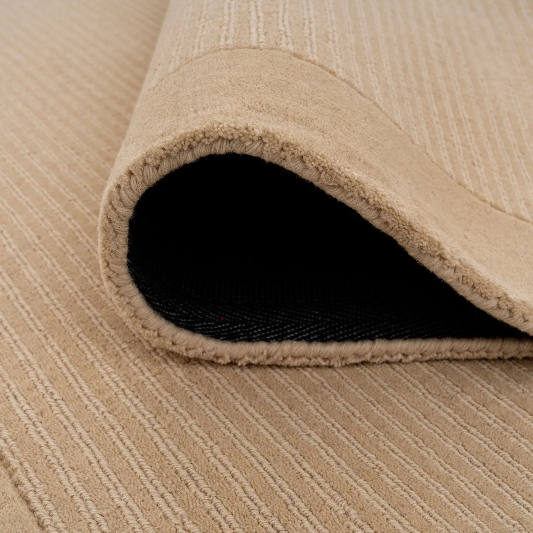 Neutral Bordered Wool Rug - Olann Neutral