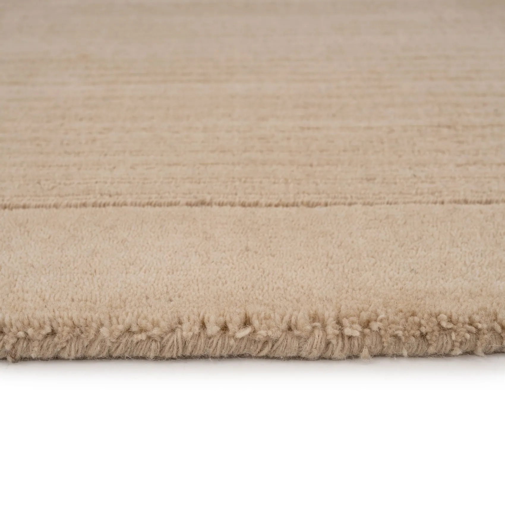 Neutral Bordered Wool Rug - Olann Neutral