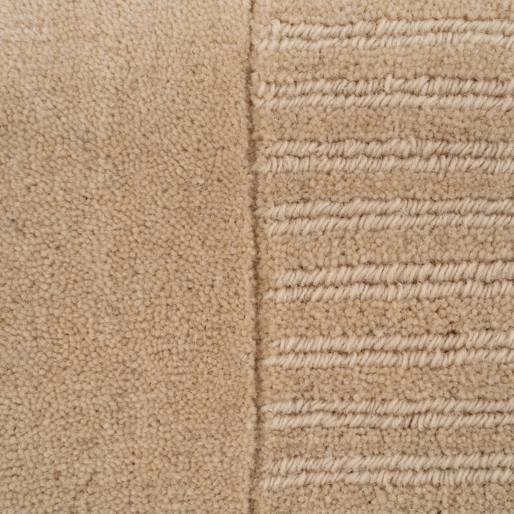 Neutral Bordered Wool Rug - Olann Neutral