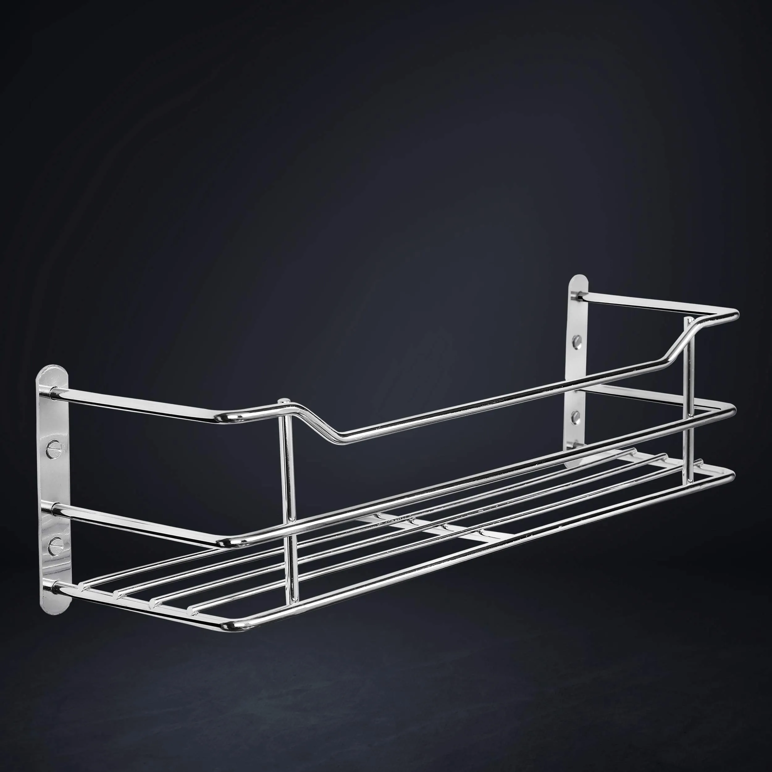 Planet Stainless Steel Bathroom Shelf for Wall, Bathroom Rack/Perfume-Shampoo-Bottle Rack/Wall Mount Rack for Kitchen/Storage Rack Organizer/Bathroom Accessories (Chrome Finish, 16-Inches)
