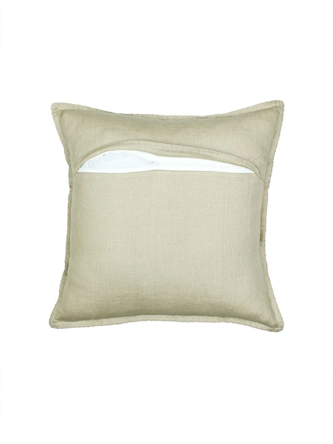 Tamarind Set Of 2 Cushion Covers - (Beige) - 40x40cm