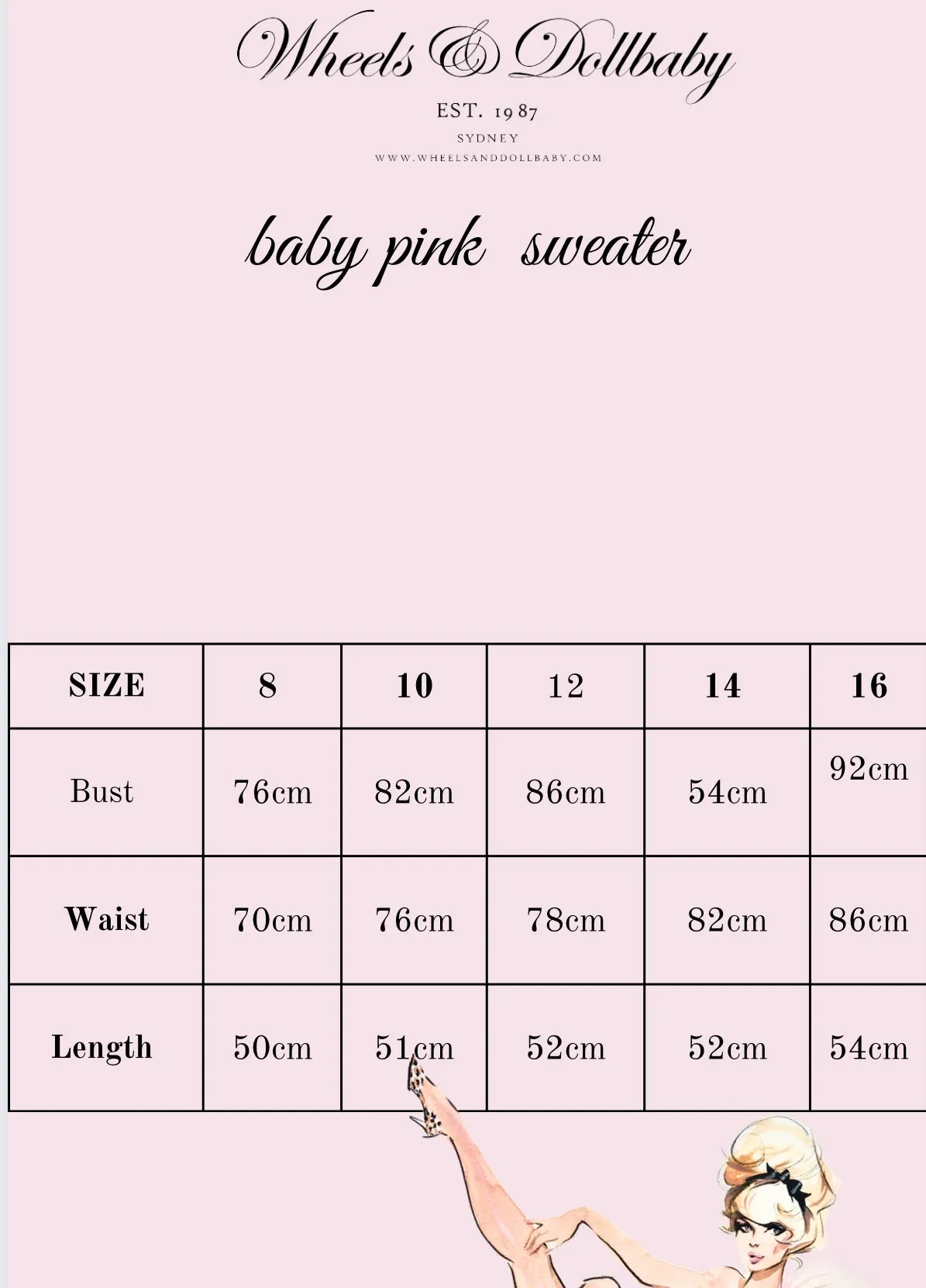 The Dollbaby Sweater in Pink